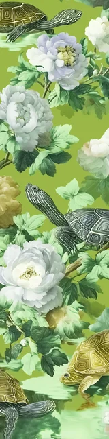 Free turtle bookmark featuring light green turtles
